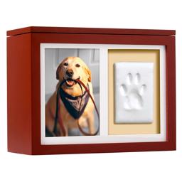 PawPrints Memory Box Med Poteafstøbning Til Opbevaring af Minder Espresso